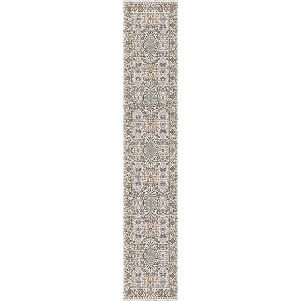 Dynamic Rugs 5703-805 Cullen 2 Ft. X 7.5 Ft. Finished Runner Rug in Beige/Blue 